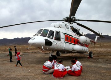 Iran is seeking help in procuring helicopters and 150 rescue vehicles from German companies.