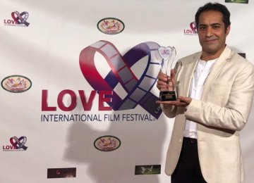 Afshin Hashemi won the best screenplay prize at the 6th Love International Film Festival held in California, the US.