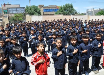 There are more than 14 million school students in Iran.