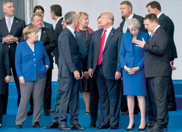 Trump Turmoil Hangs Over Tense NATO Summit 