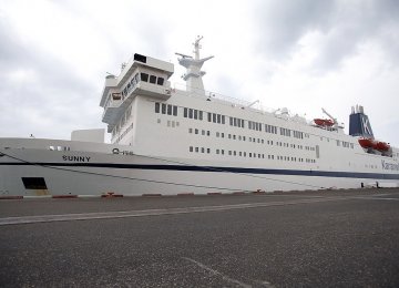 "Sunny" is the first-ever cruise ship to dock at Kish Island in nearly 40 years.