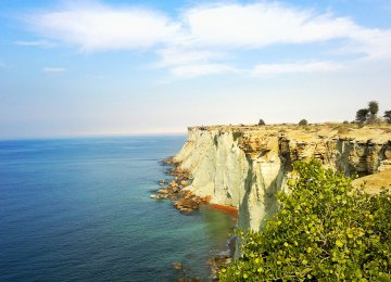 Cliffs in Chabahar overlook the Sea of Oman.