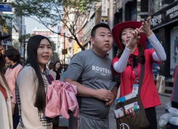 Chinese tourism to South Korea has dropped by two-thirds.