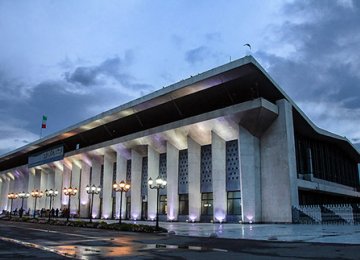 Tabriz Train Station Art Deco building, designed in the 1950s.