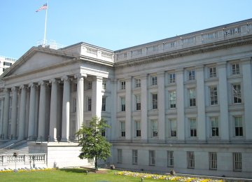 The treasury department in Washington 