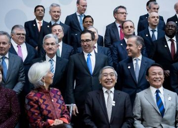 File photo of finance ministers and central bankers from the G20 nations.