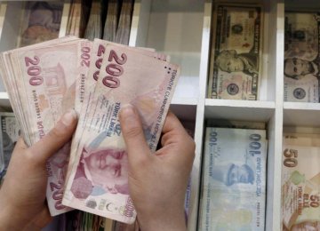 Turkey’s lira strengthened 1.6% on Monday.