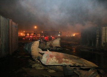 Fire at Petroleum Products Warehouse Extinguished  