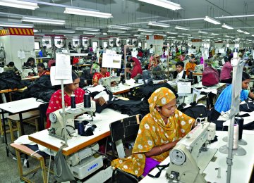 While some companies have developed robots that can sew clothes, the high cost of these machines means that many garment makers still prefer to expand their workforce in countries such as Bangladesh (picture), Ethiopia and Vietnam.