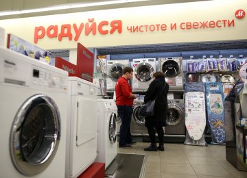 Russia’s largest electronics chain, M. Video, estimates that about a fifth of its products are bought with credit  or on installment plans as people are more confident about the future.