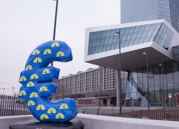 ECB warned the euro’s surge was a potential risk and said it might have to review its strategy.