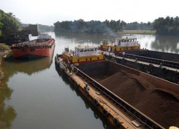 Iron ore shipments handled by the country’s 12 major ports  had soared 169%.