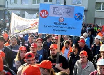 Workers unite in steely opposition to Thyssenkrupp’s deal with Tata.