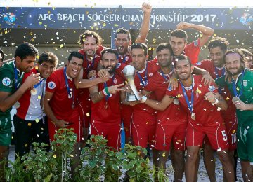 Iran’s national beach soccer team won the AFC Beach Soccer Championship 2017.