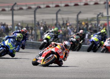 Marquez in the lead