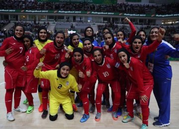 Iranian women futsal team finished third.