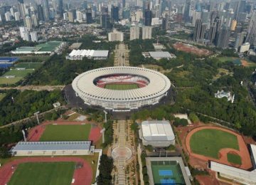 Gelora Bung Karno Sports Complex in Jakarta is one of the venues hosting the Asian Games.