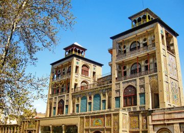 Edifice of Shamsolemareh on the eastern wing  of Golestan Palace in Tehran 