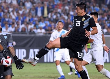 Giovanni Simeone scored  Argentina’s third goal. 