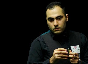 Hossein Vafaei, 23, is the first Iranian professional snooker player in the history of the UK games; he has already won Asian and world snooker titles