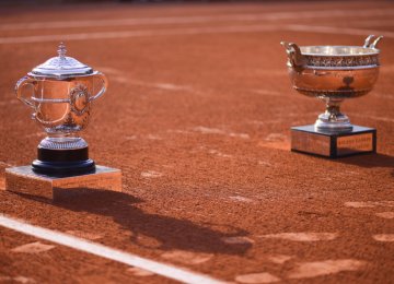 French Open trophies.