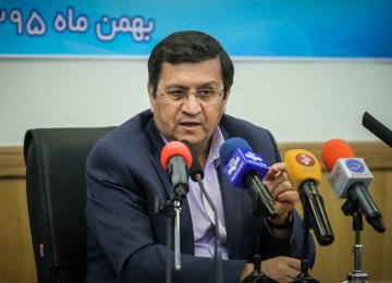 CII president Hemmati at a news conference in Tehran on Jan.23. 