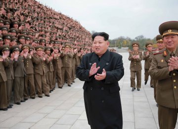Kim Jong-un seen during an earlier military parade (File Photo)
