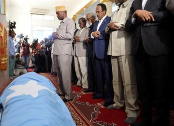 Minister Abas Abdullahi Sheikh’s funeral was held in Mogadishu, Somalia, on May 3.
