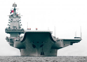 Chinese Aircraft Carrier Enters Taiwan Strait