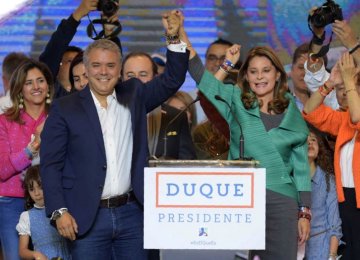 Conservative Duque Wins Colombia Presidency