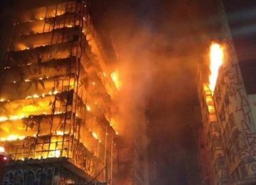 Blazing Sao Paulo Building Collapses 