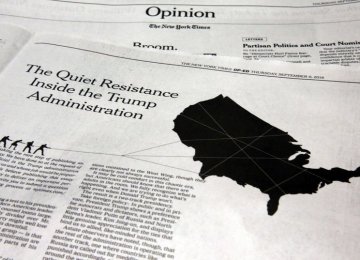 The New York Times published an anonymous opinion piece titled “I Am Part of the Resistance Inside the Trump Administration” on September 5.