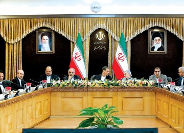 The Economy Council's Monday meeting was presided by First Vice President Es'haq Jahangiri.