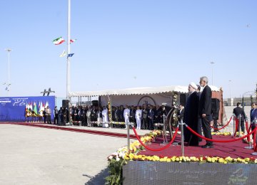 The opening ceremony at Chabahar, located at the confluence of Oman Sea and the Indian Ocean, was attended by 60 representatives from 17 countries on Dec. 3.