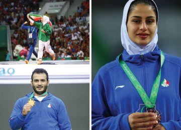 Zahra Yazdani (top L), Sohrab Moradi (bottom L) and Sahar Ghanizadeh