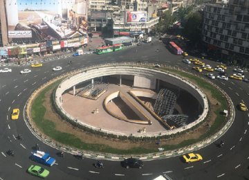 The seven-story underground structure includes a plaza as well as access to the Valiasr Metro Station. 