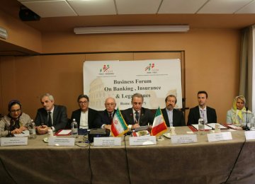 joint Business Forum on Banking, Insurance and Legal Issues, which was held on Wednesday in Rome