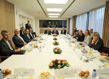 Iranian Foreign Minister Mohammad Javad Zarif met top European diplomats in Brussels on Jan. 11 to discuss the nuclear deal. 