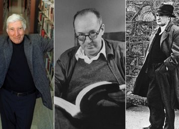 John Updike (L), Vladimir Nabokov (C) and Flann O’Brien