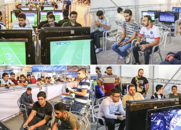 Gamers and audience at the third Iran Game League at Milad Tower