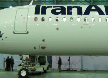 The new Airbus A321 landed at Tehran’s Mehrabad Airport on Thursday; Photo: Alireza Izadi