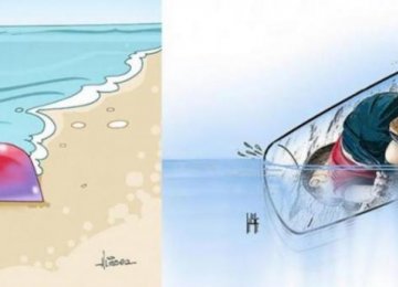 40 Countries Attend  Aylan Cartoon Exhibition 