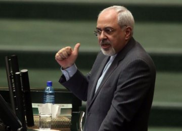 Zarif to Brief MPs on JCPOA  