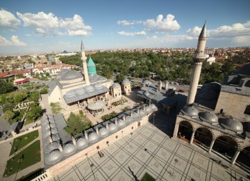 Tomb of Rumi (Molana in Persian) in Konya is a major attraction for Iranian tourists.