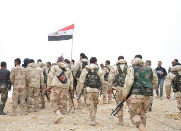 Syrian soldiers in Palmyra