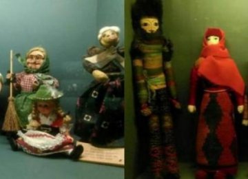 Dolls of various nationalities displayed at the museum.