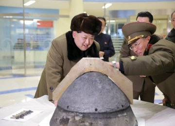 N. Korean Leader Supervised Test of  New Ballistic Missile Engine 