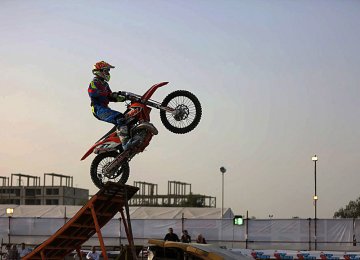 Motorcycle Stunt Riding in Kish