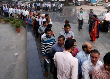 Similar queues have formed at banks across India.