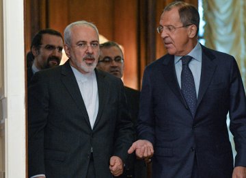 Zarif, Lavrov Discuss Ties, Region 